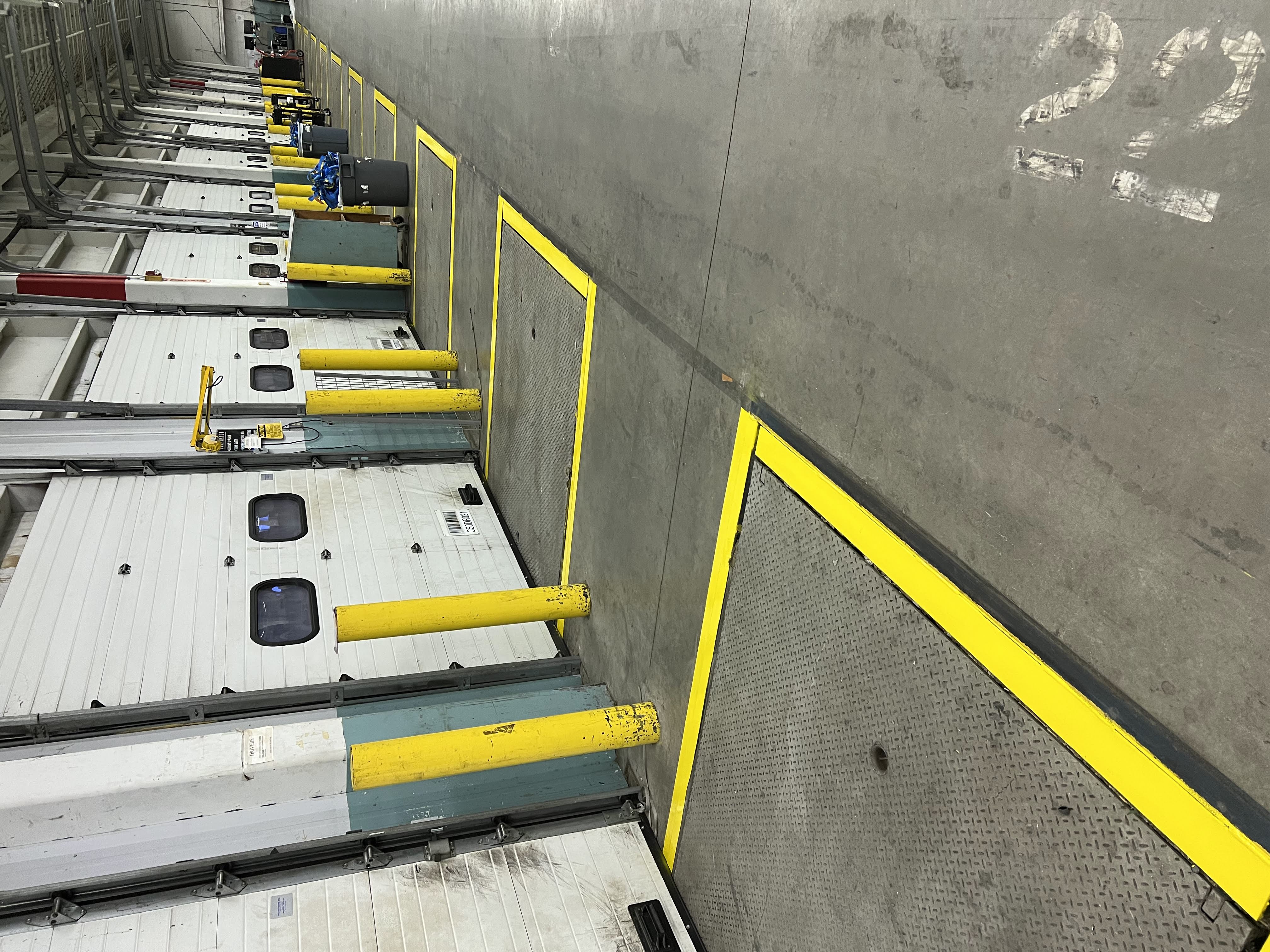 line striping for safety zones in factory